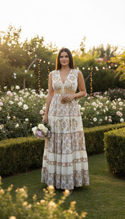 Golden Garden Maxi Dress