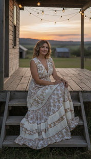 Golden Garden Maxi Dress