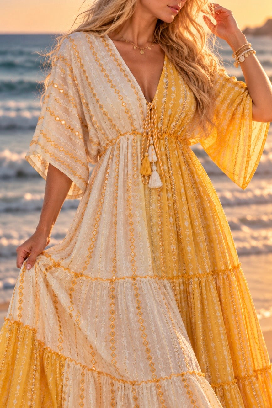 Golden Meadow Maxi Dress