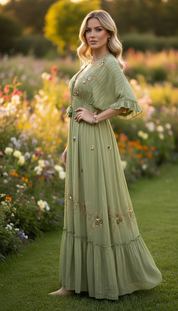 Emerald Garden Maxi Dress