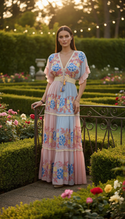 Anna Pink Maxi Dress