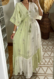 Palm Boho Maxi Dress