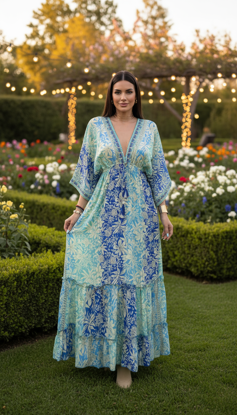 Golden Aura  Silk Dress