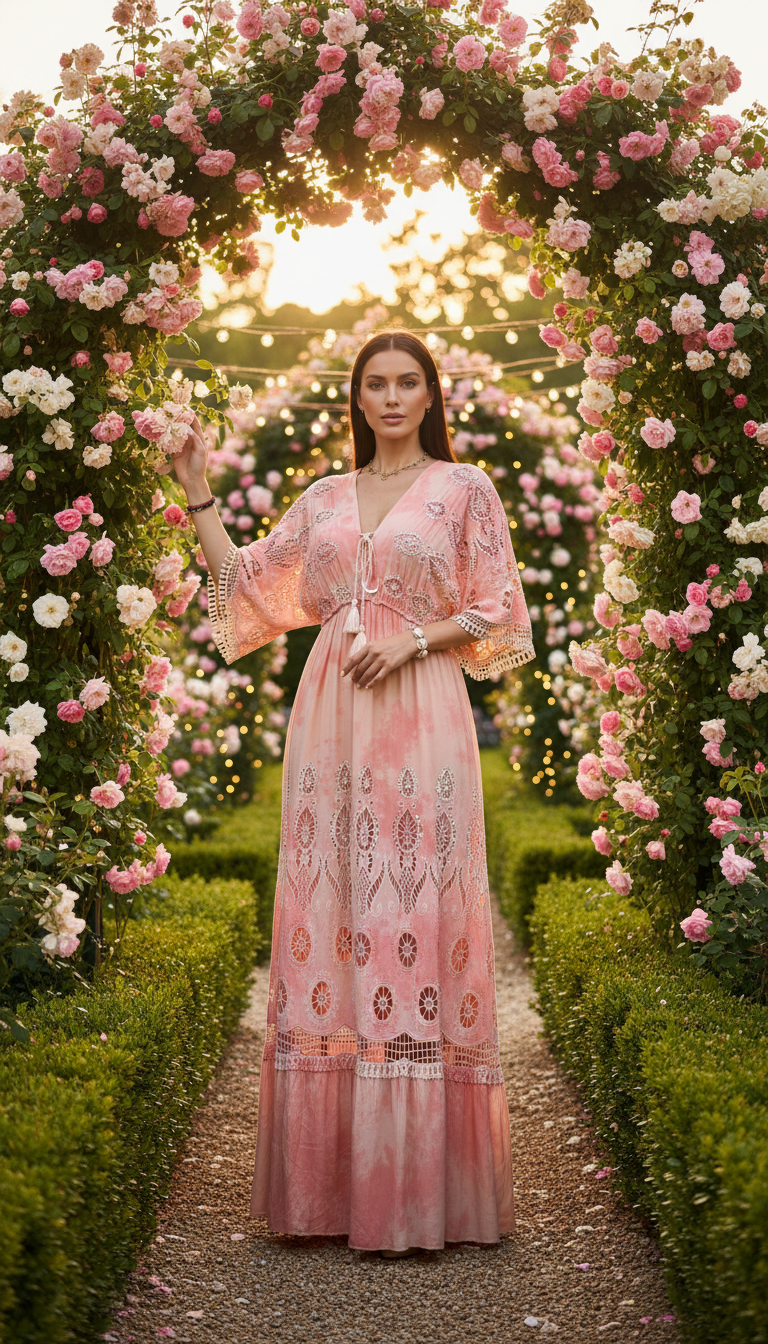 Blossom Soul Pink Long Dress