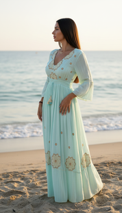 Alba Blue Maxi Dress