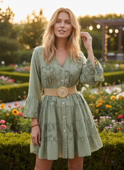 Plumeti Midi Dress