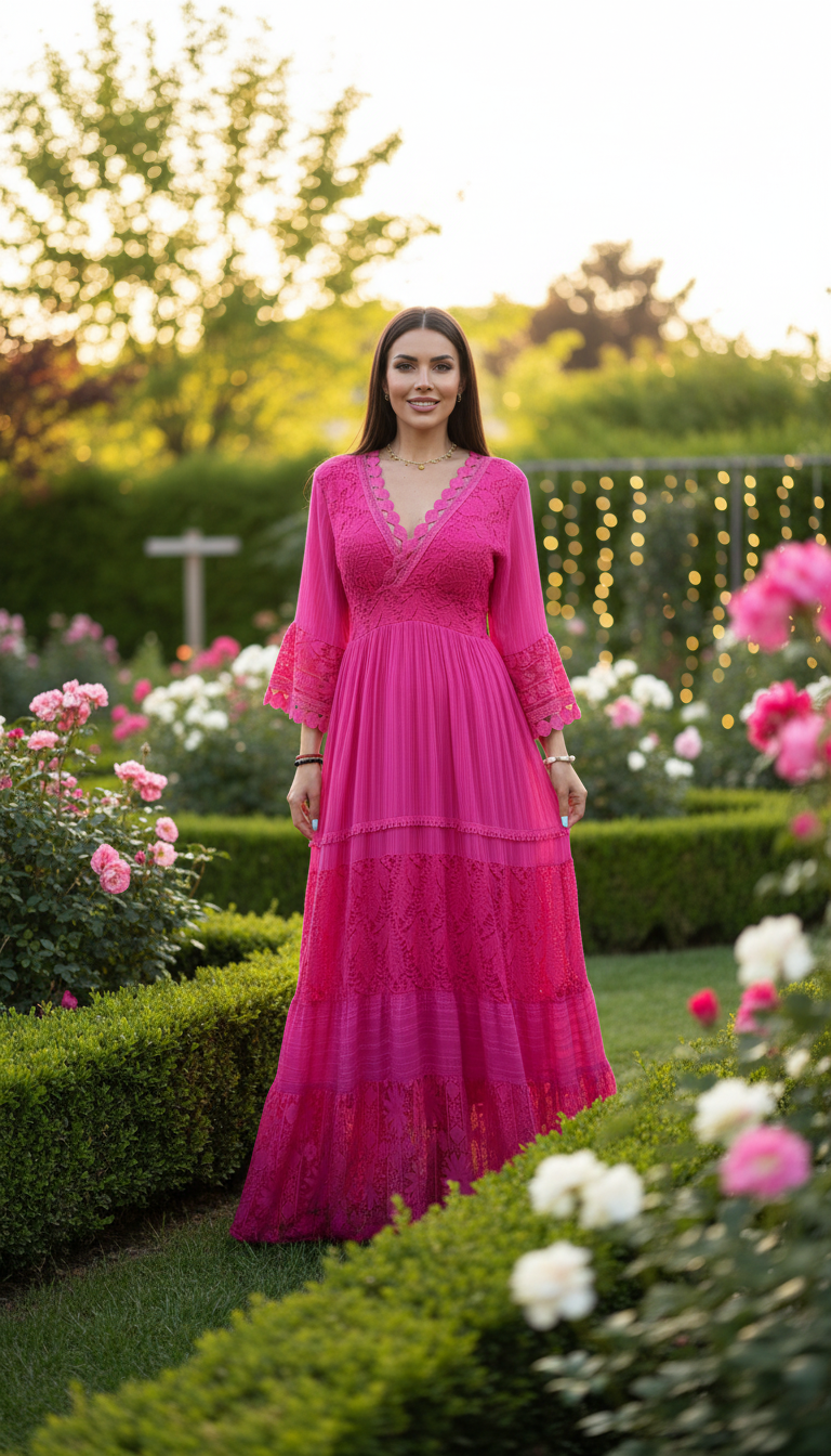 Pure Bohemian Lace in Pink