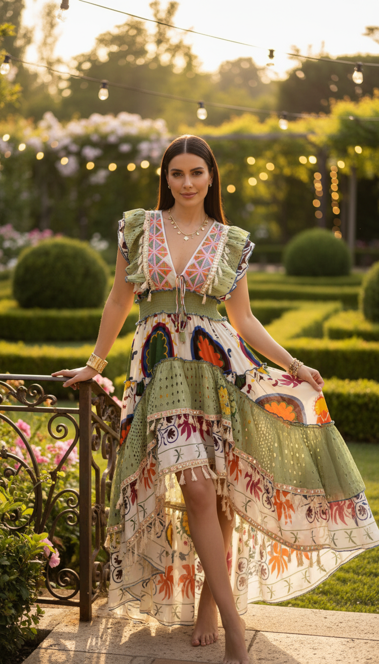 Robe longue Alma Garden