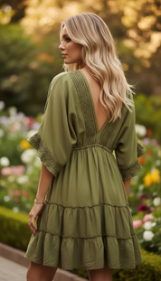 Robe courte Green Garden