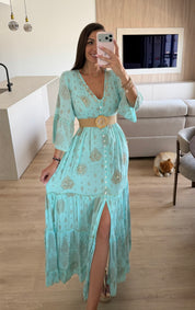 Solene Blue Maxi Dress
