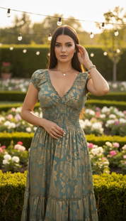 Robe longue en soie sereine