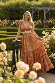 Robe longue en soie sereine