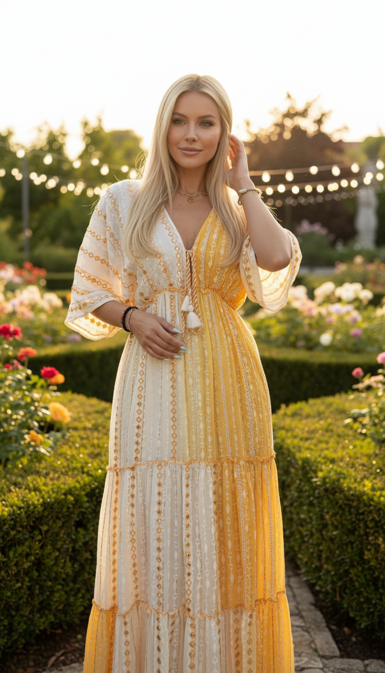 Golden Meadow Maxi Dress