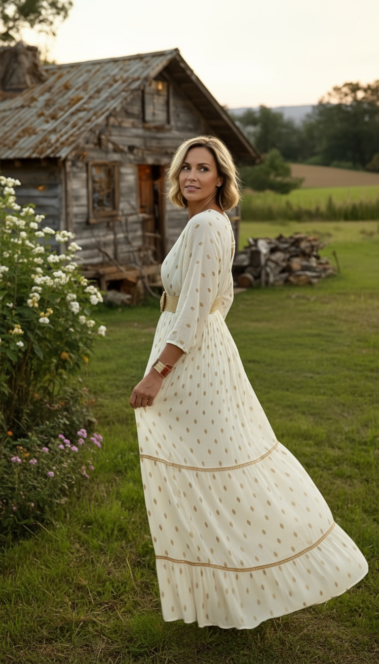 Golden Meadow Boho Gown