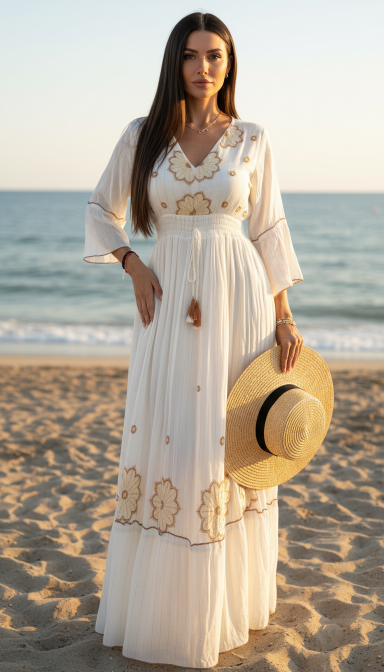 Alba White Maxi Dress