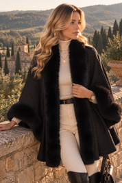 Siena Faux Fur Boho Cape