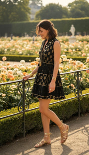 Minikleid aus Goldfäden