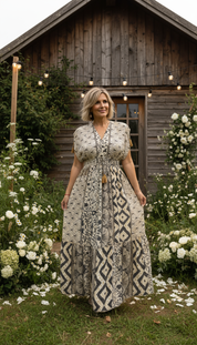 Bohemian Harmony Silk Dress