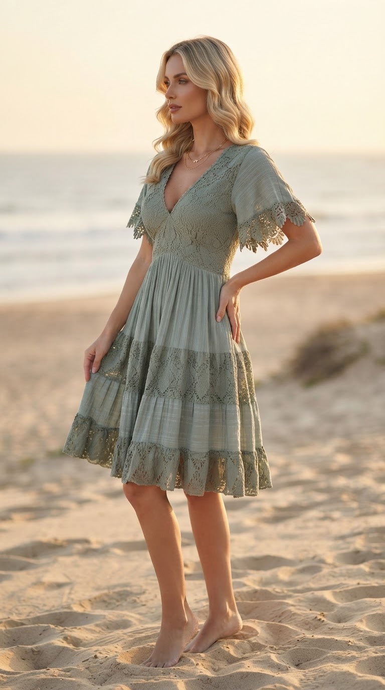 Evra Green Mini Dress