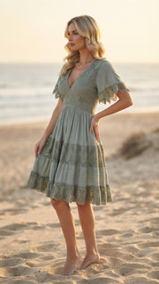 Evra Green Mini Dress
