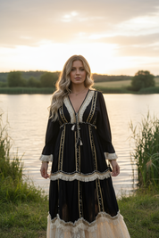 Midnight Boho Elegance in Black