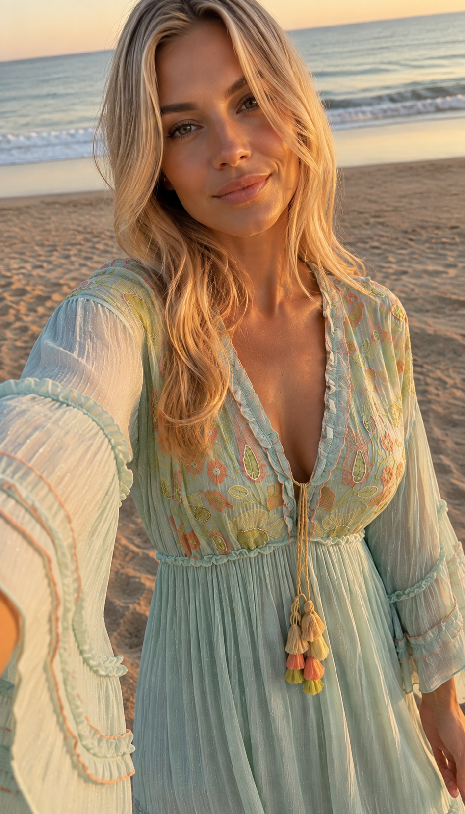 Mery Blue Maxi Dress