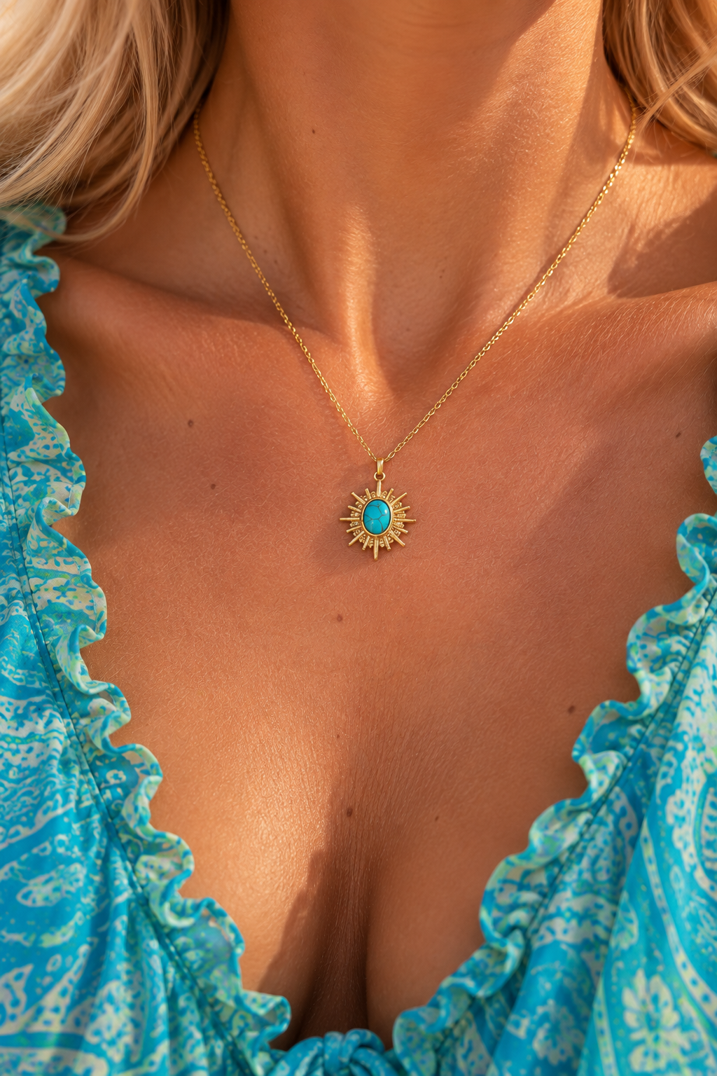 Solara Turquoise Talisman Necklace