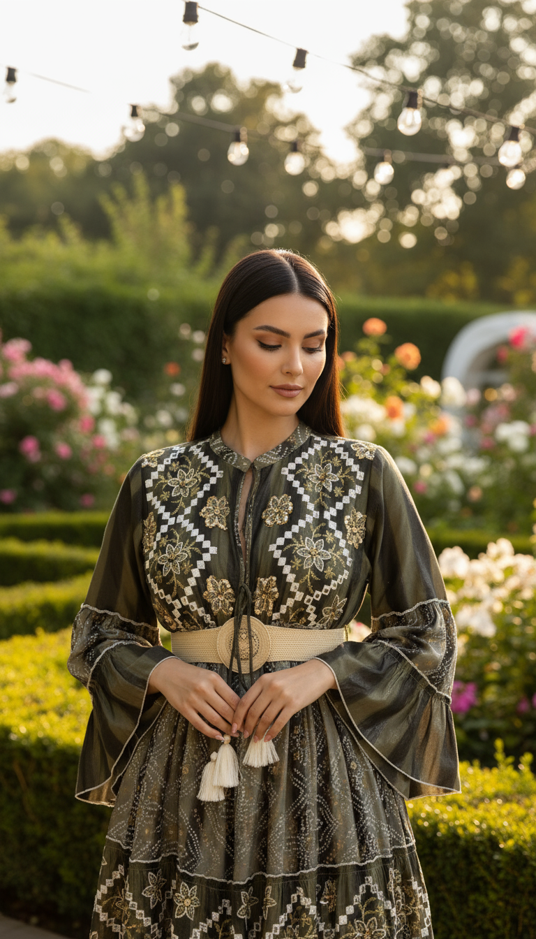 Golden Dusk Maxi Dress