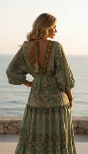 Elaria Silk Maxi Dress
