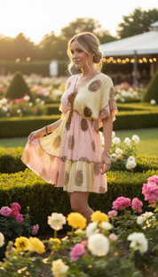 Bicolor Soft Pink Garden Dress