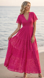 Pink Aura Maxi Dress