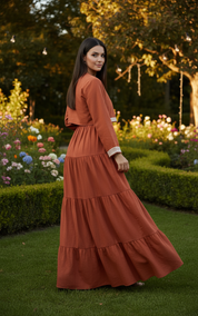 Organic Terracotta Boho Dress