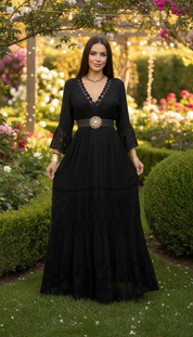 Pure, bohemische Eleganz in Schwarz