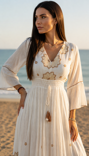 Alba White Maxi Dress