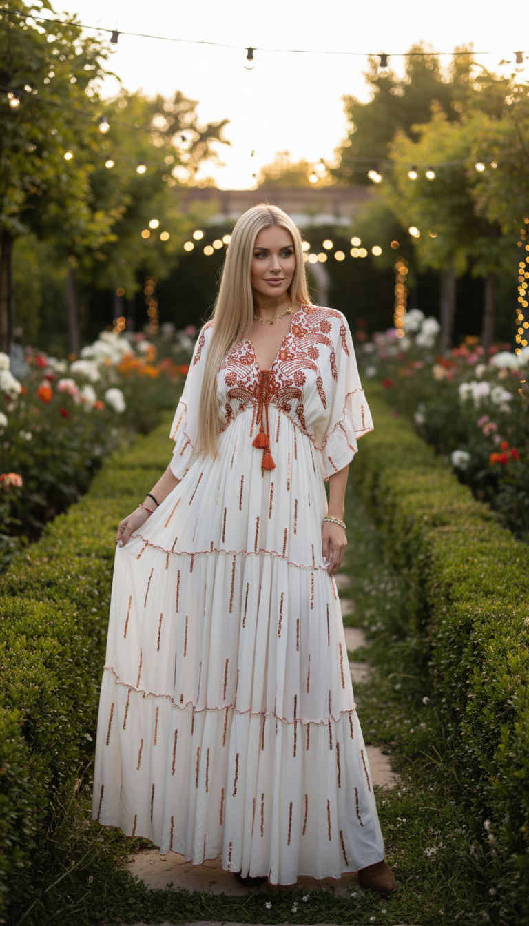 Amber Whisper Maxikleid