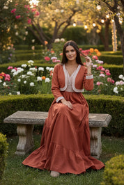 Organic Terracotta Boho Dress