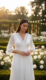 Ivory Moon Lace Dress