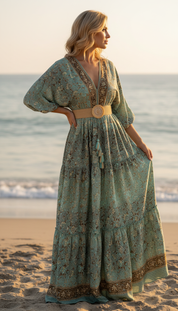 Elaria Silk Maxi Dress