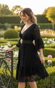 Robe courte noire Luna