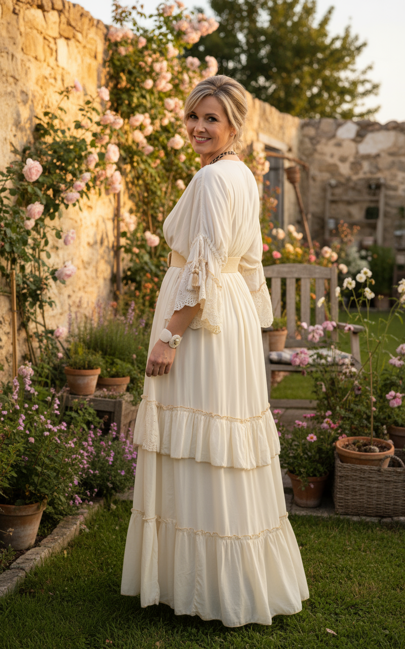Mansi White Boho Dress