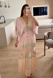 Blush Embroidery Dress