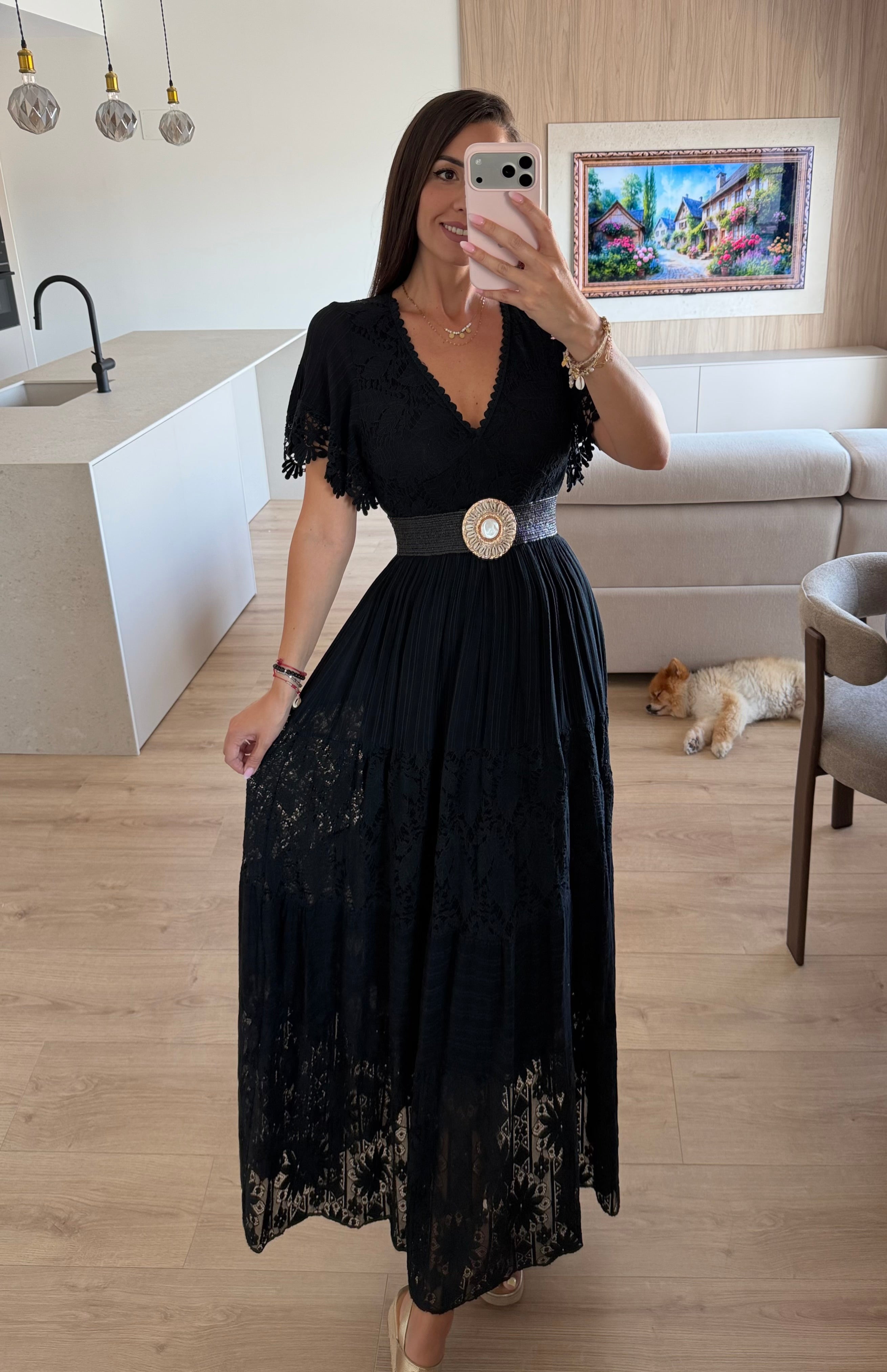 Black Aura Maxi Dress