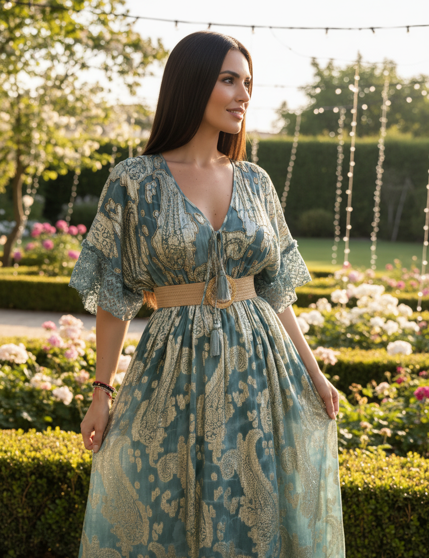 Chantilly Garden Boho Long Dress