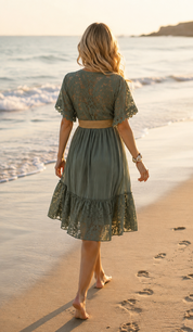 Mini-robe verte Lunar Dream