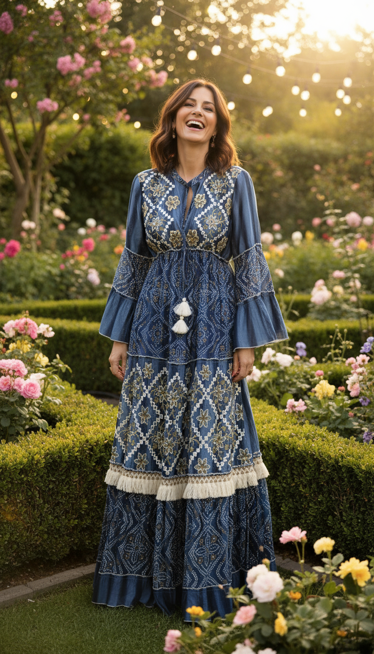 Golden Dusk Maxi Dress