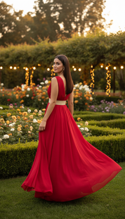 Robe longue Crimson Sunset