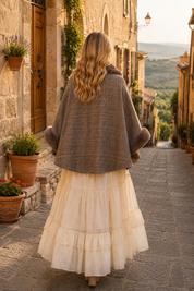 Siena Faux Fur Boho Cape