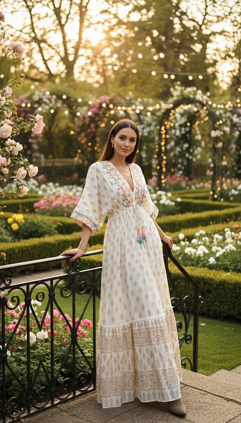 Robe longue colorée