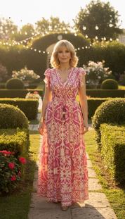 Emily Pink Silk Dress