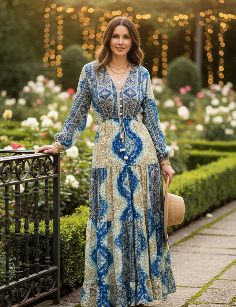 Robe en soie rose Aurore